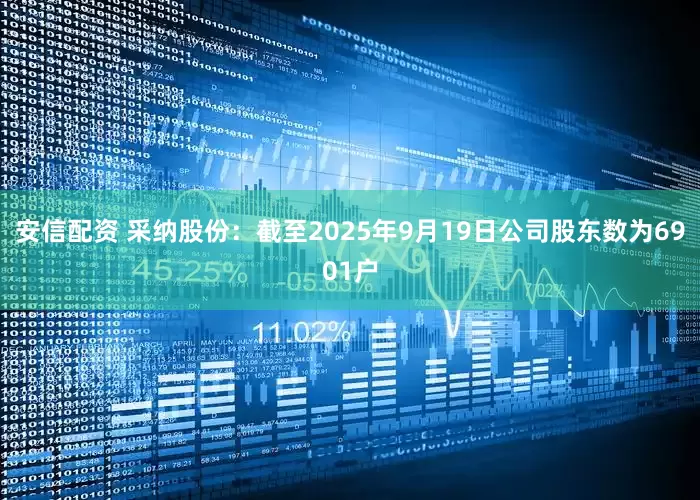 安信配资 采纳股份：截至2025年9月19日公司股东数为6901户
